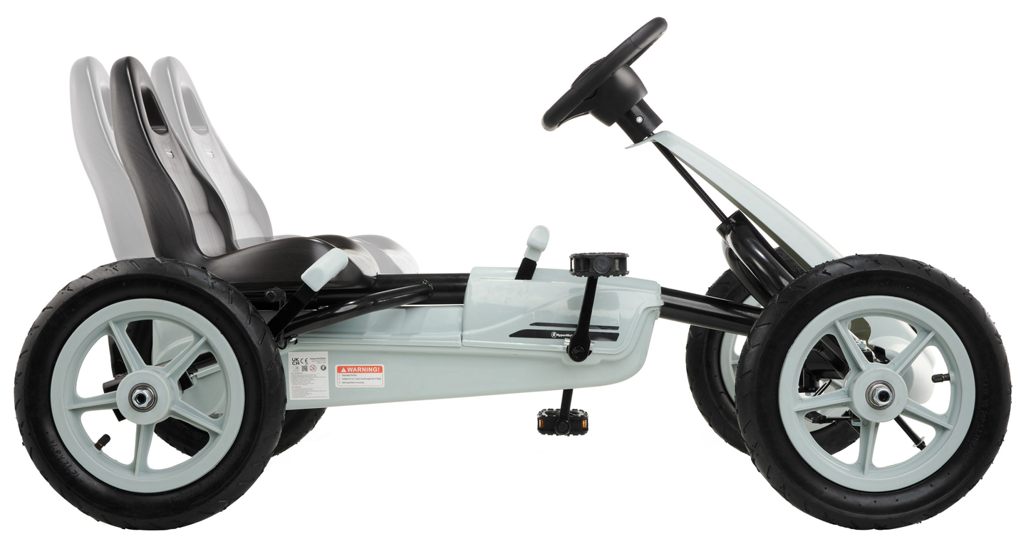 Kart a pedal EVOQUE para crianças - passeio para crianças de 5 a 8 anos - cinza