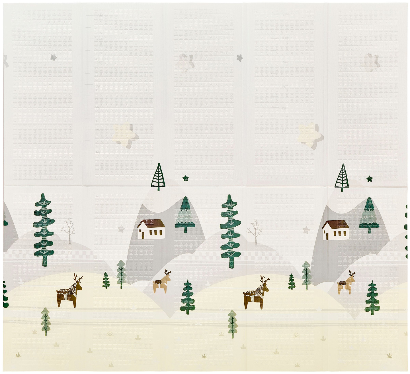 Tapete de espuma XXL dupla face - dobrável 1 CM (montanha e estrada)