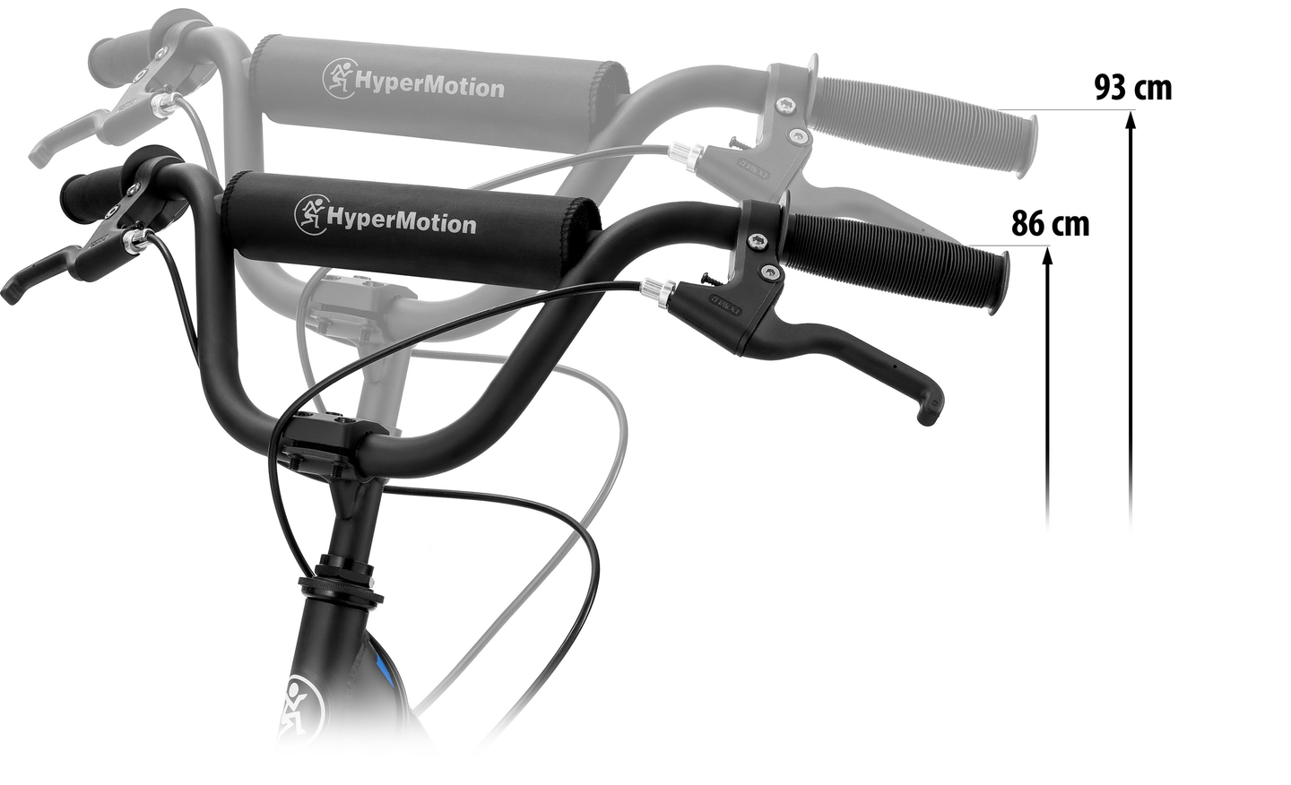 Scooter urbana HyperMotion RIVA com rodas infláveis de 50 cm e 40 cm