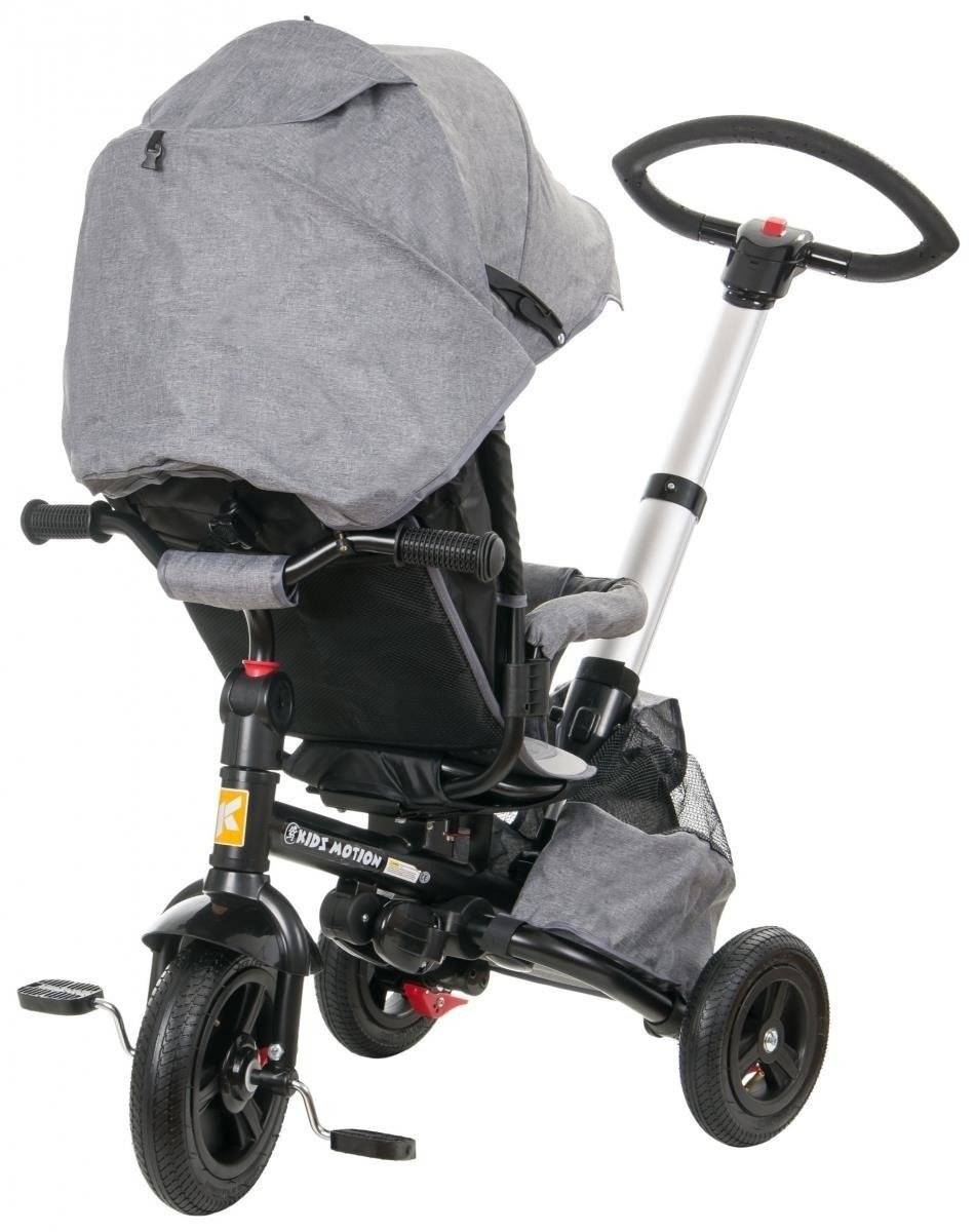 Triciclo Tobi Velar + capa de chuva - cinza