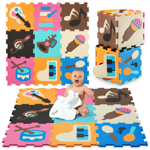 Quebra-cabeça de espuma educacional 90 x 90 x 1cm - Espuma EVA - padrão: instrumentos