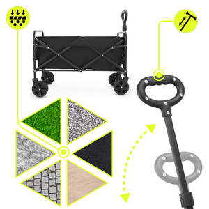 Cadeira de rodas de praia dobrável HyperMotion - preta, 80 kg