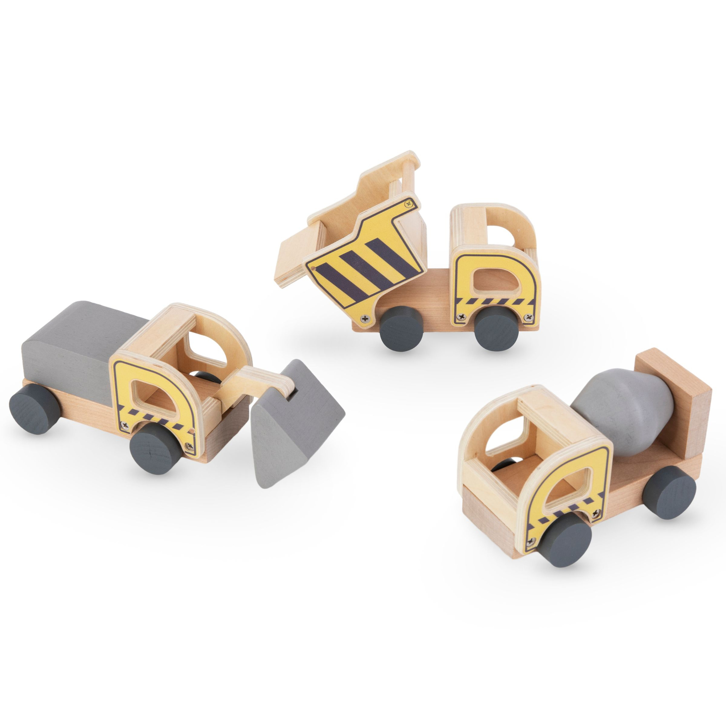 Canteiro de obras de madeira com grande guindaste móvel e veículos, guindaste de torre