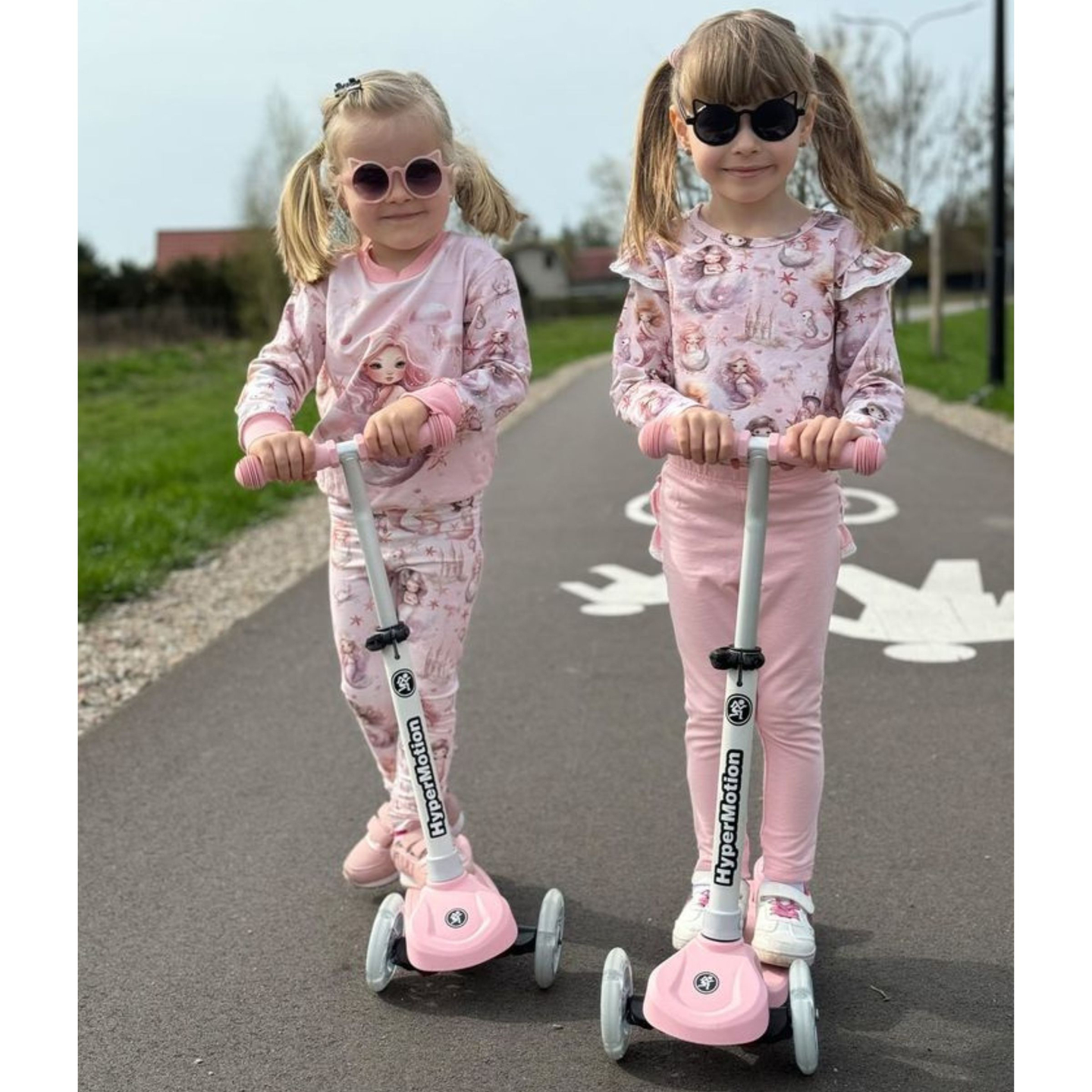 Scooter de equilíbrio de três rodas TRINGO, 3-8 anos - rosa + rodas LED brilhantes