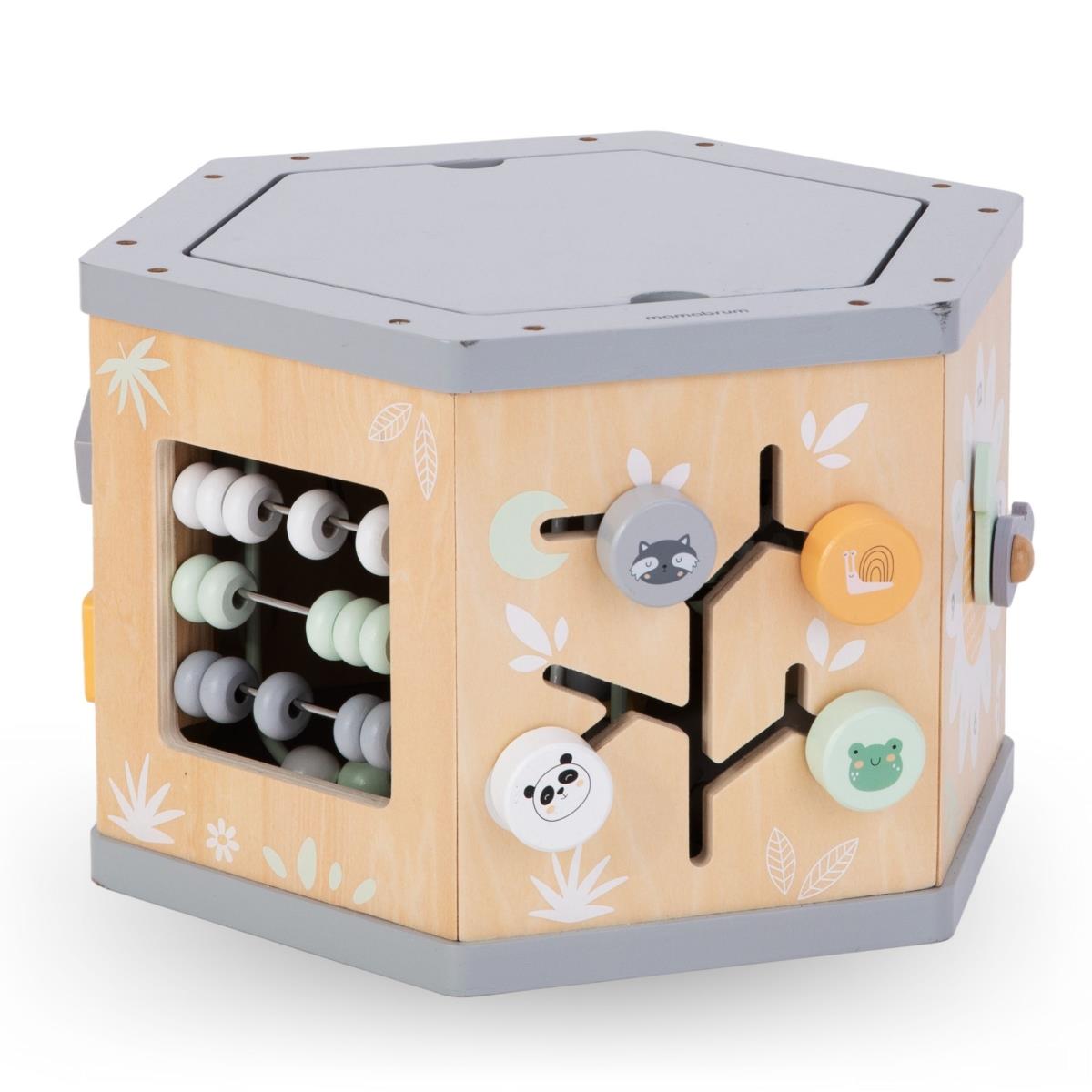 Cubo educacional interativo de madeira 7 em 1 - motor loop