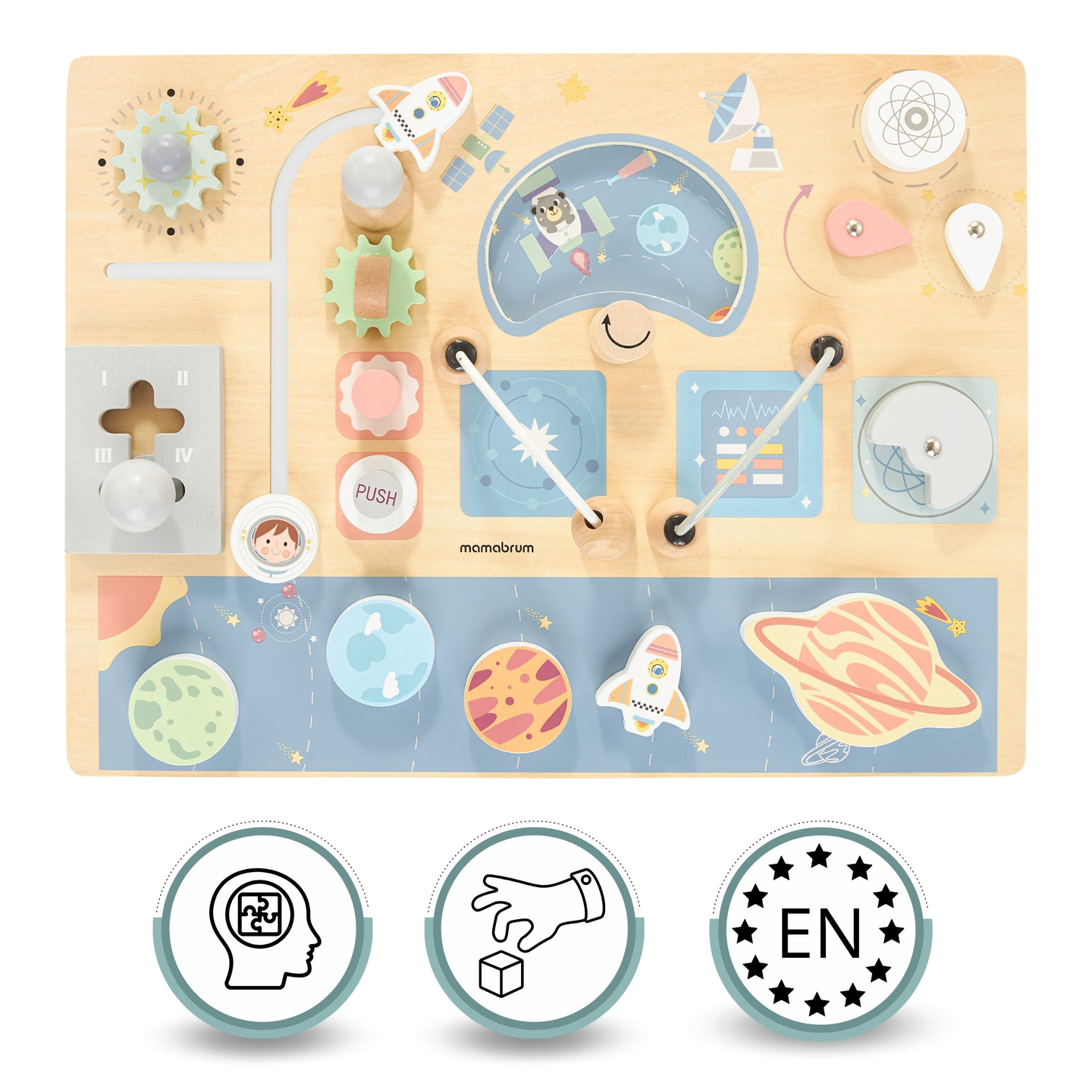 Quadro manipulador em madeira - Cosmos