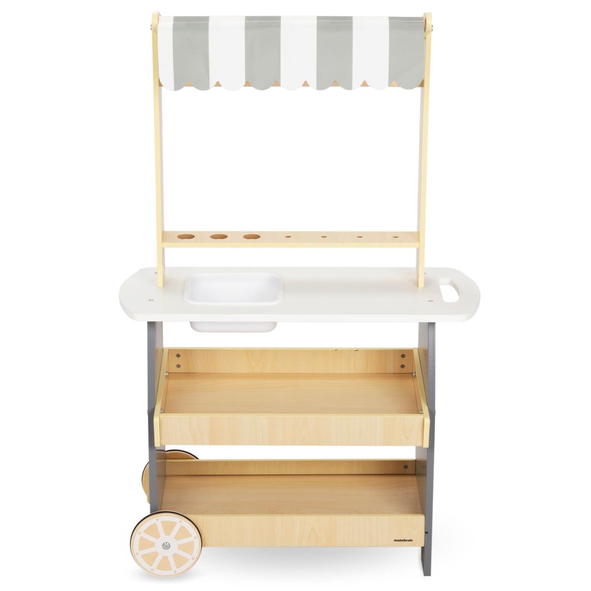 Geladaria de madeira sobre rodas - carrinho de gelados