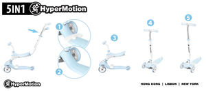 Scooter de equilíbrio 5 em 1 HyperMotion - azul