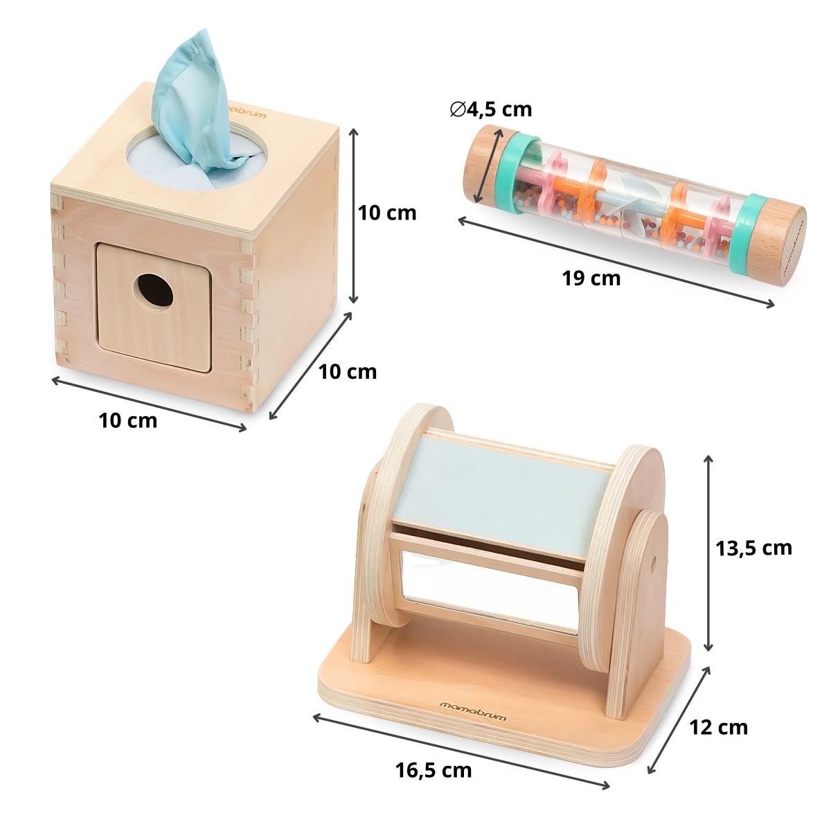 Conjunto de brinquedos Montessori para bebé 0-6 meses