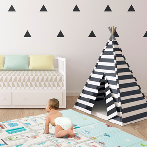 Tapete de espuma XXL dupla face - dobrável 1 CM (montanha e estrada)