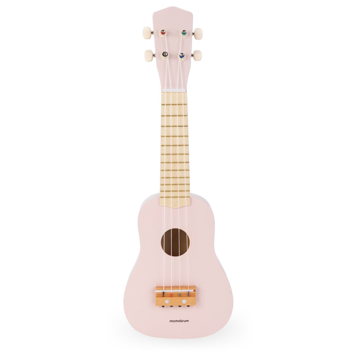 Guitarra de madeira para crianças - ukulele - rosa