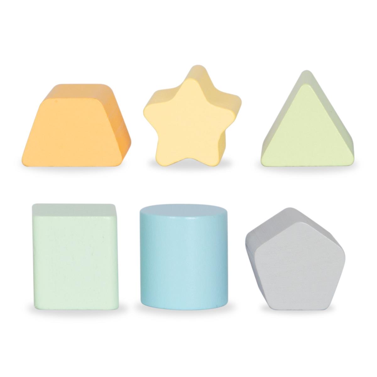 Andarilho 2 em 1 de madeira com função de cubo educativo, cor-de-rosa