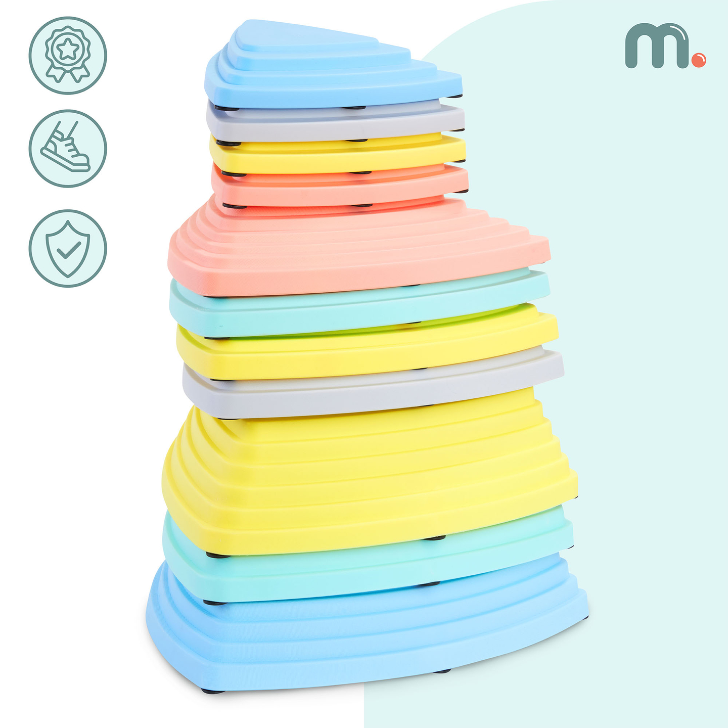 Pedras de equilíbrio coloridas - 11 peças