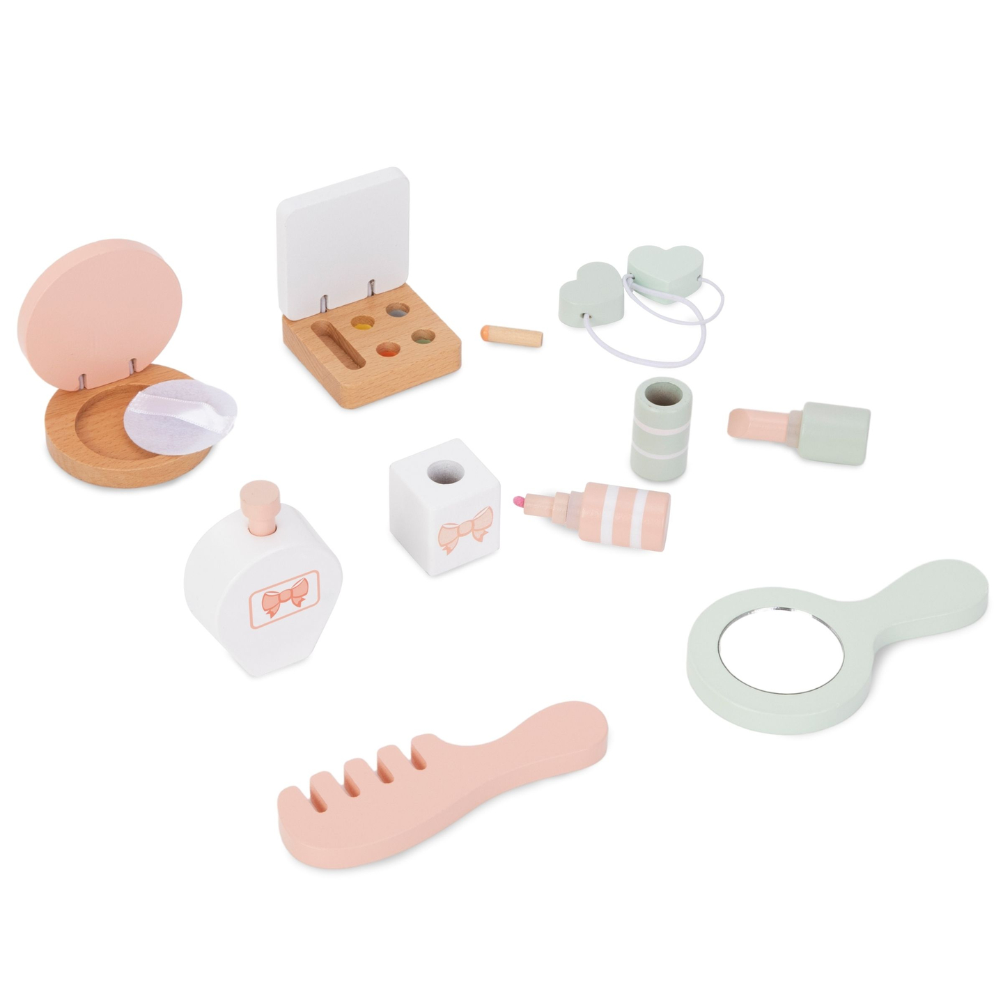 Penteadeira de madeira para crianças com acessórios