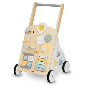 Andarilho educativo de madeira 8em1 / empurrador de bebés - prancha manipuladora