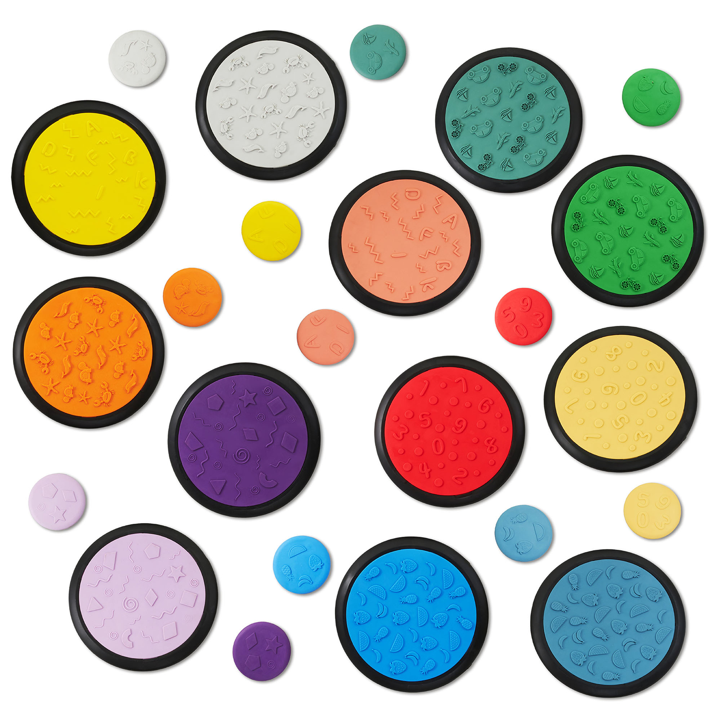 Discos sensoriais coloridos para crianças - 24 peças