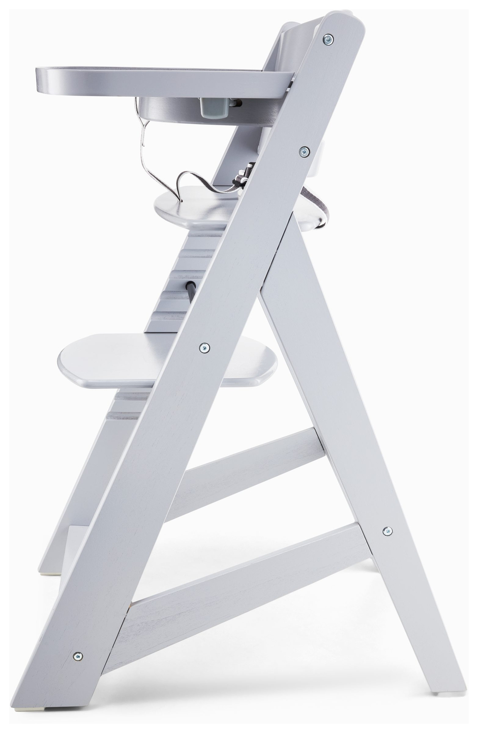 Cadeira de alimentação de madeira Moby-System WOODY - cor cinza