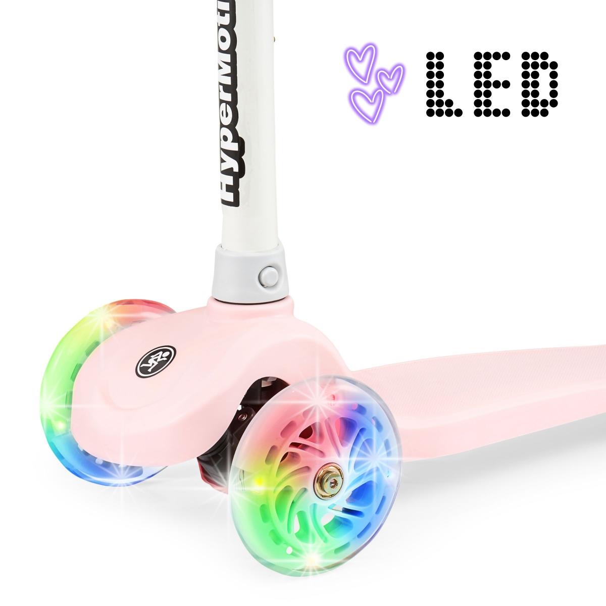 Scooter de equilíbrio de três rodas TRINGO, 3-8 anos - rosa + rodas LED brilhantes
