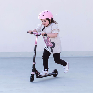 Scooter de duas rodas com amortecedor WALLY 4-9 anos da HyperMotion, preto e rosa