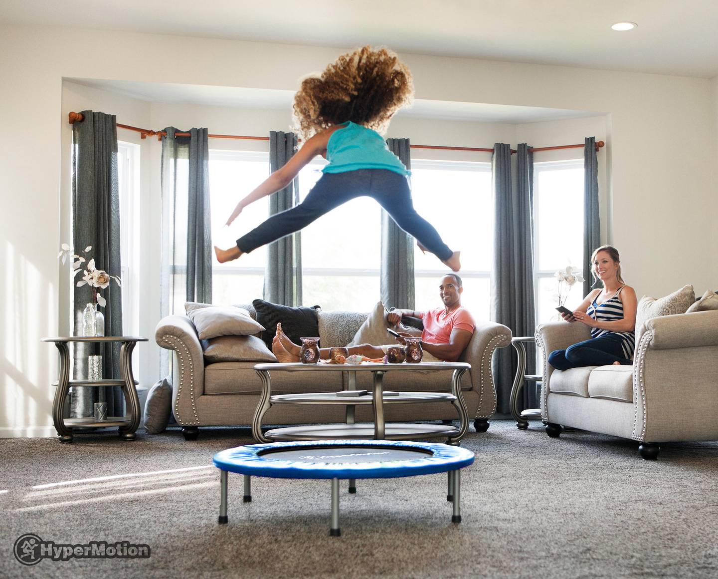 Mini trampolim para crianças - 91cm - para casa e jardim