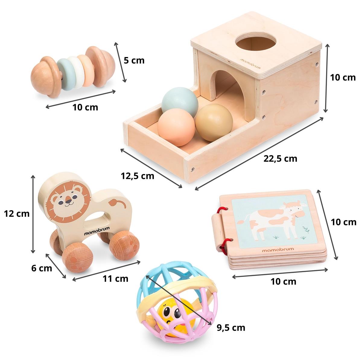 Conjunto de brinquedos Montessori para bebé 7-12 meses