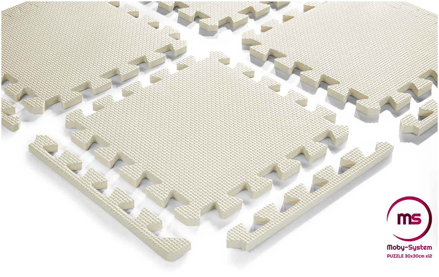 Quebra-cabeça de espuma 12 unid. - tapete educativo de espuma 120 x 90 x 1,2cm com borda - cinza