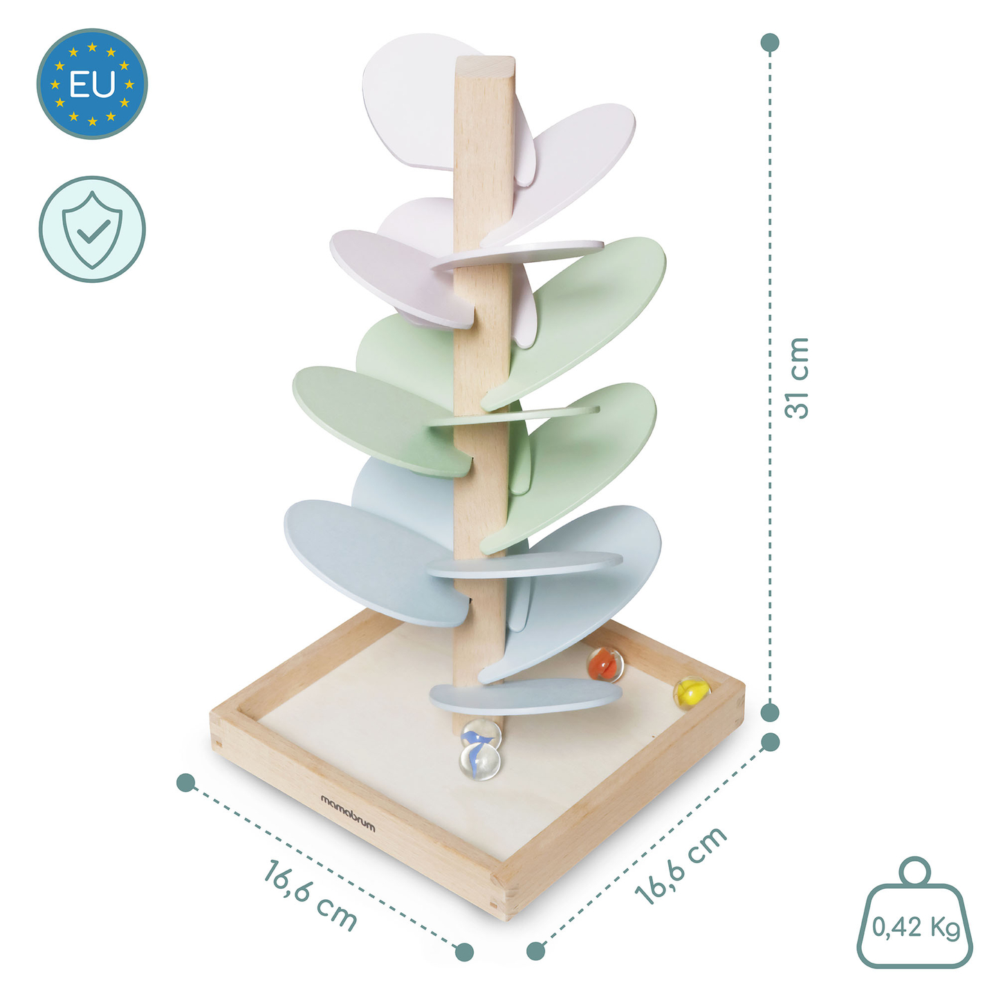 Culódromo de madeira - árvore sonora com bolas