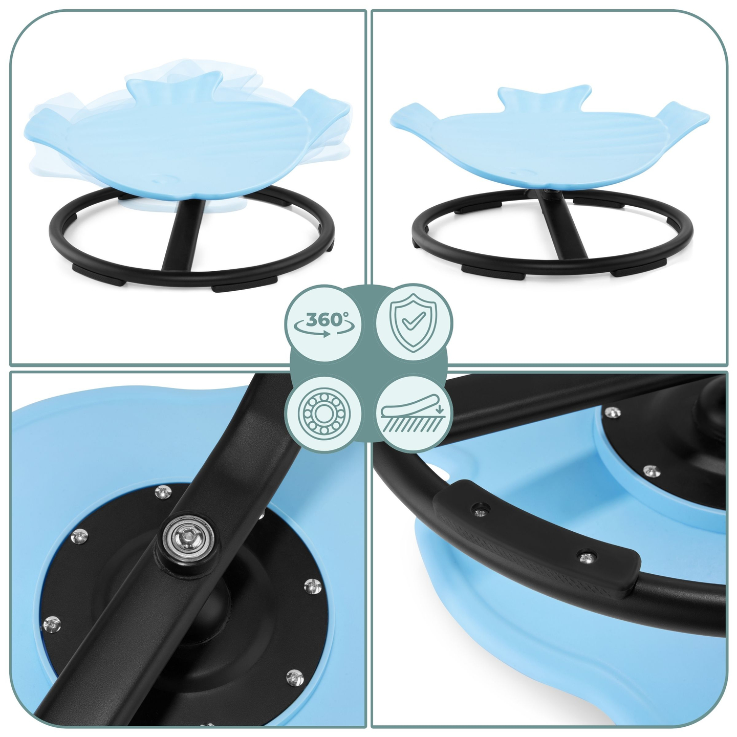 Mini carrossel para crianças Peixe - azul