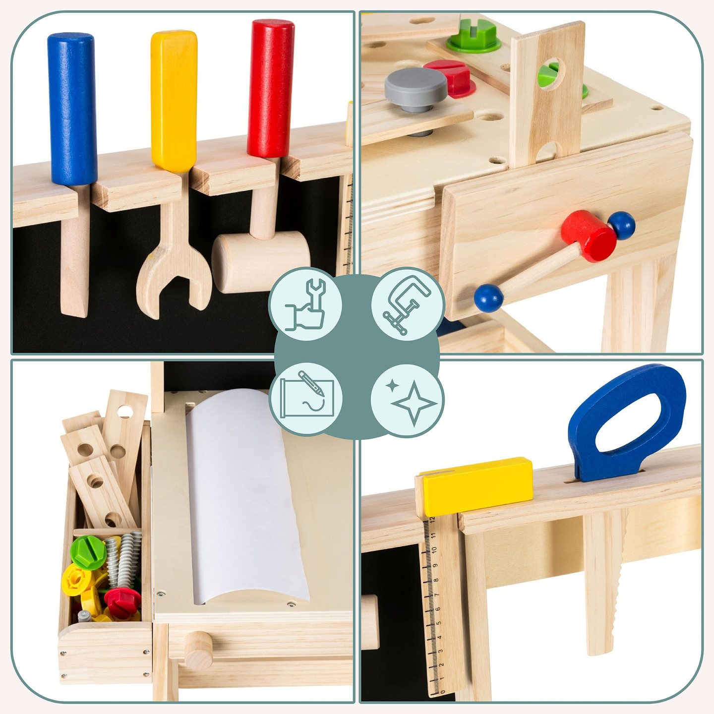 Kit DIY de madeira XXL - 75 elementos