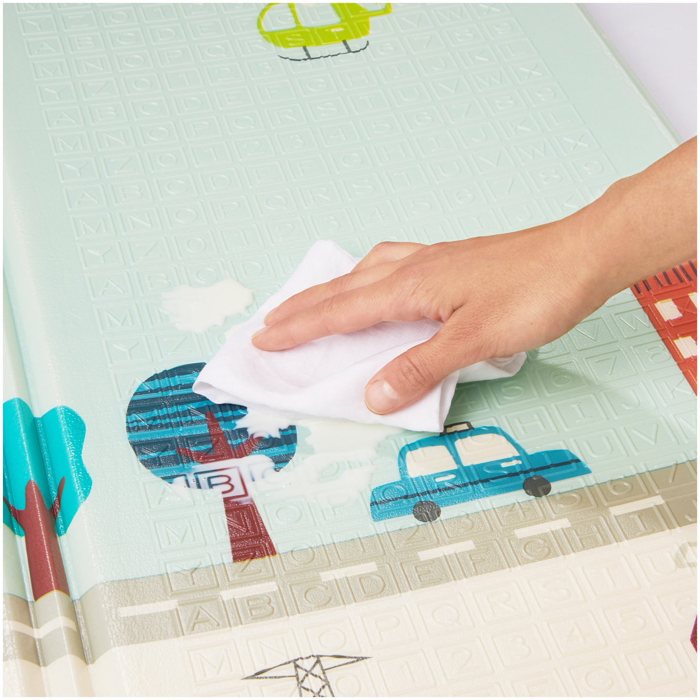 Tapete de espuma XXL dupla face - dobrável 1 CM (montanha e estrada)