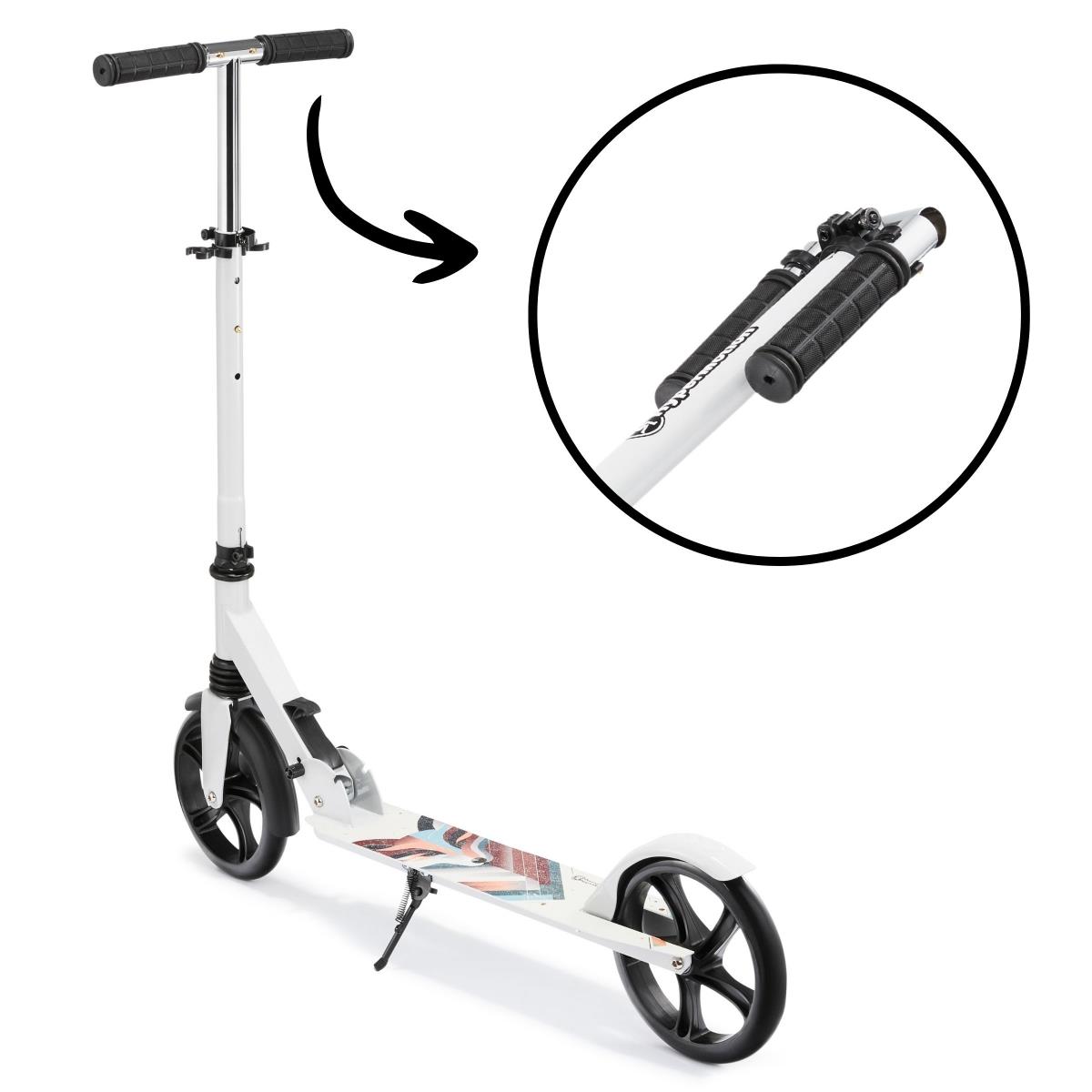 Trotinete de duas rodas para jovens adultos - com amortecedor - Hypermotion CITY SWIFT Winter Fox - 100kg