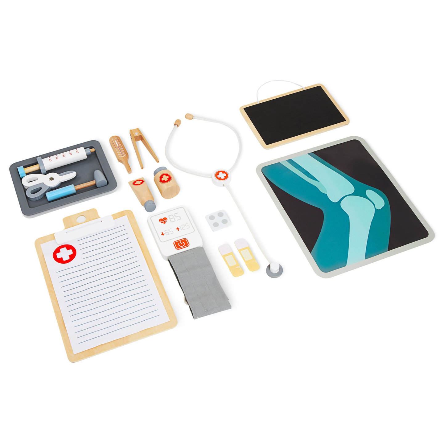 Consultório médico de madeira XXL - conjunto médico com acessórios