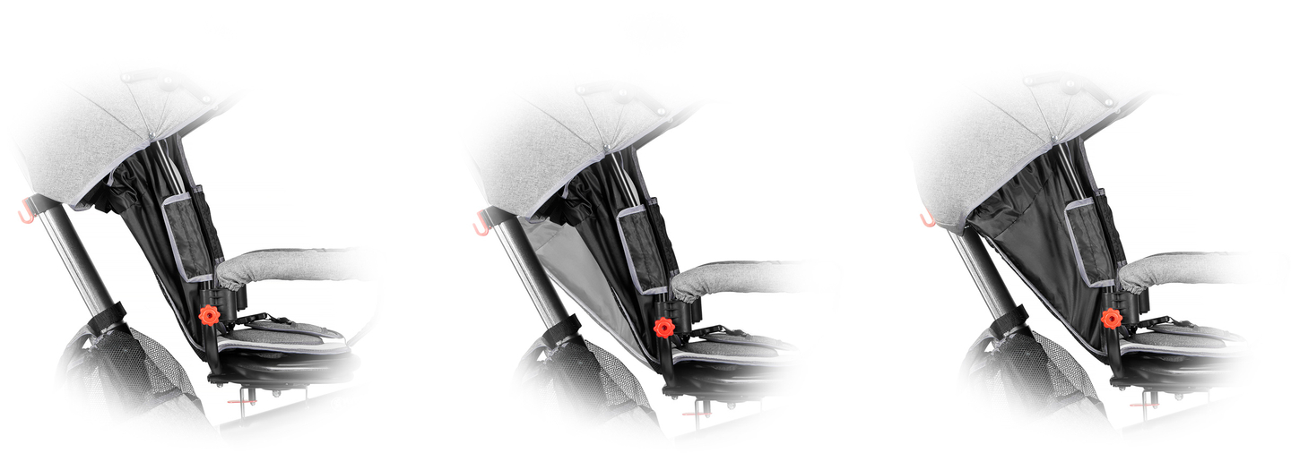 Triciclo Tobi Velar + capa de chuva - cinza