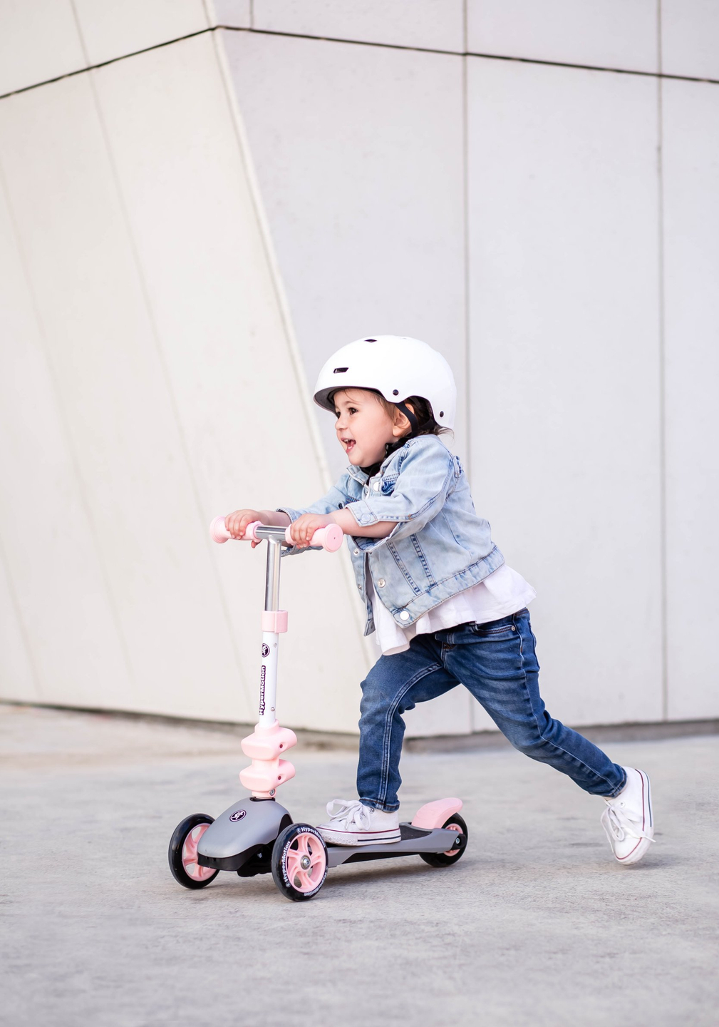 Scooter de equilíbrio de três rodas 3 em 1 HyperMotion - rosa
