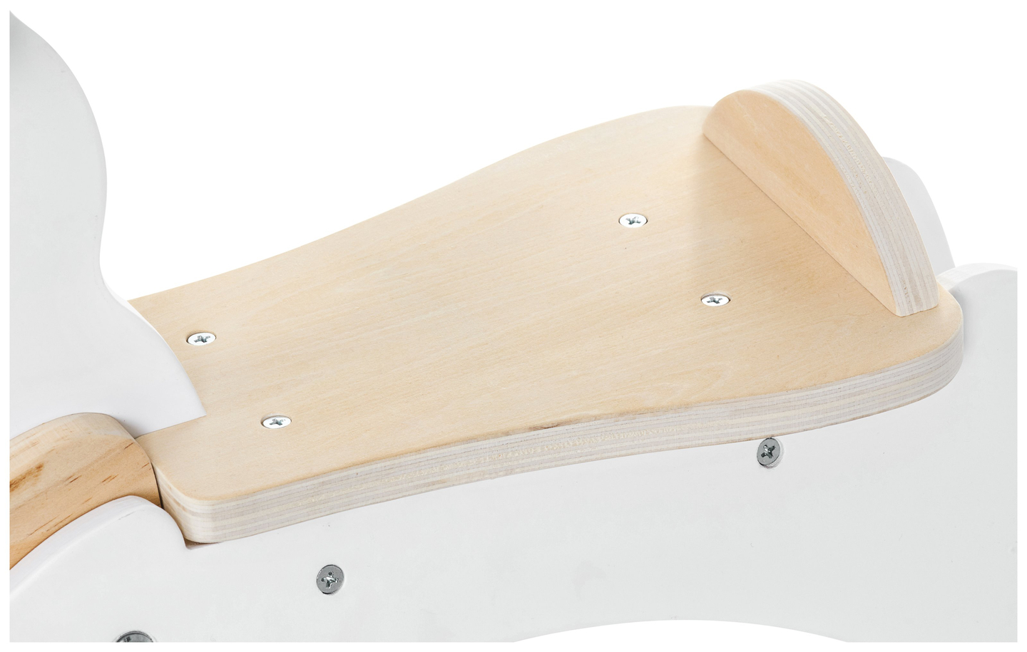 Cavalo de balanço de madeira - branco - a partir dos 12 meses