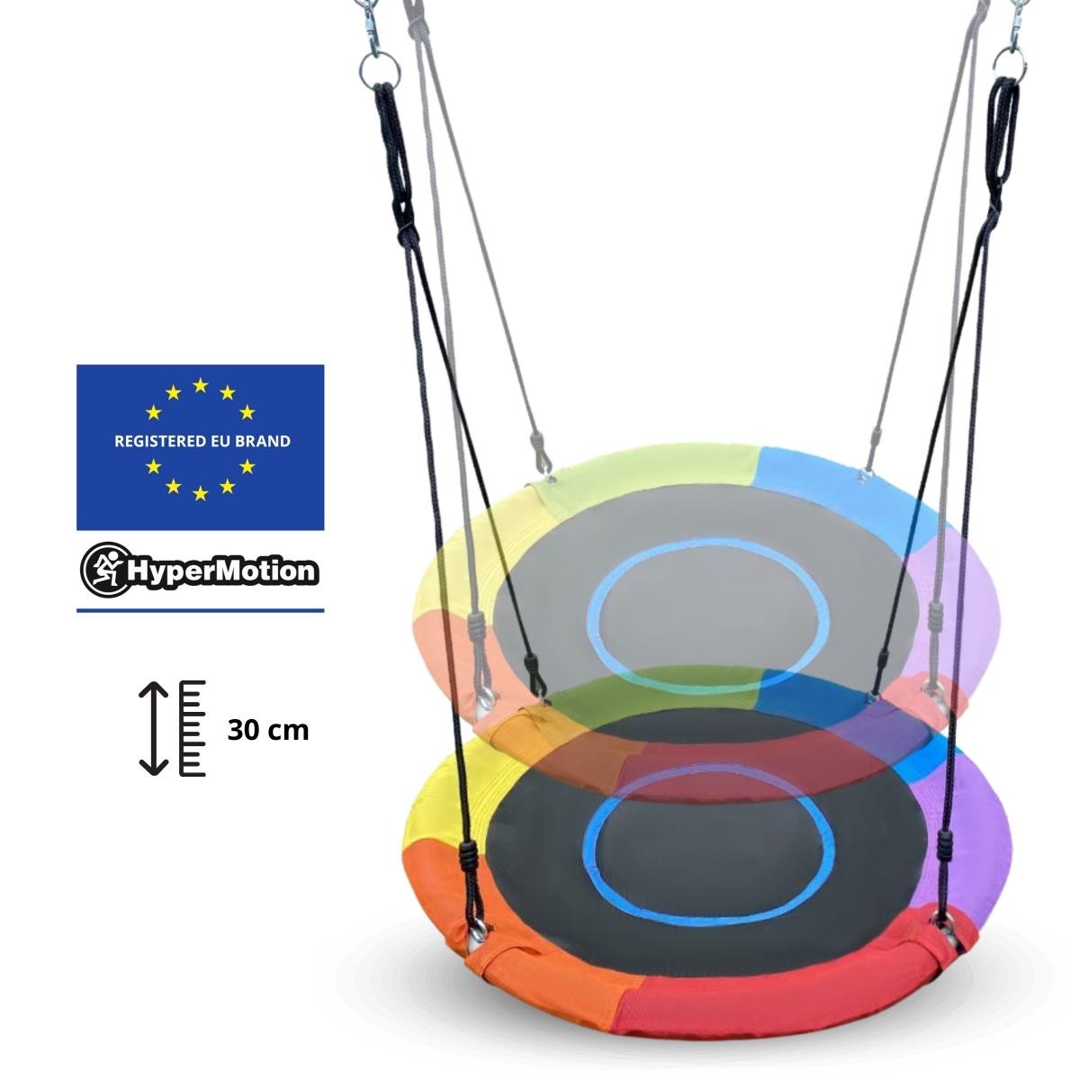 Parque infantil XL para crianças com baloiço de ninho de cegonha, escada e rede de escalada