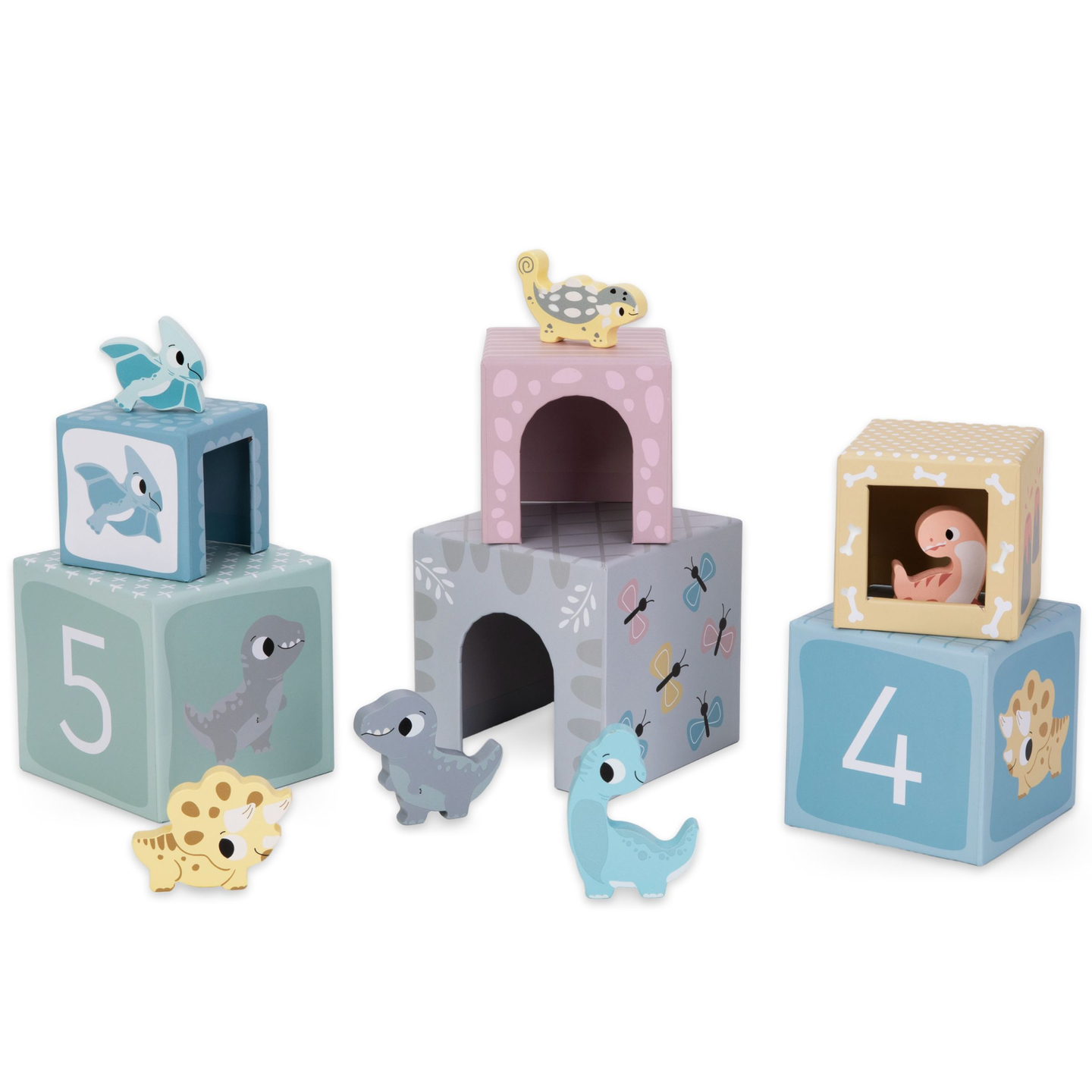 Torre - classificador com figuras de dinossauros