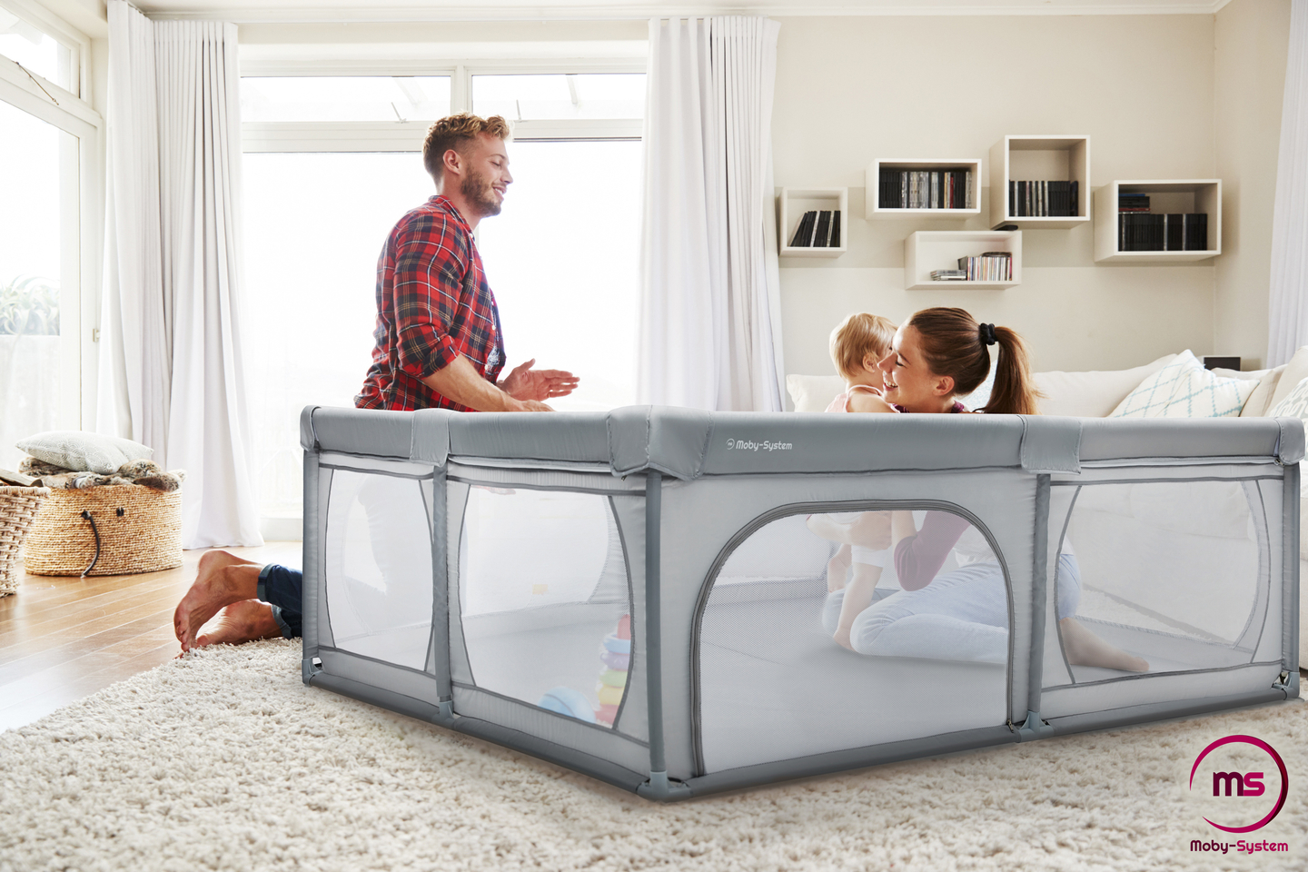 Cercadinho grande 200 cm x 180 cm - playground para crianças, piscina seca