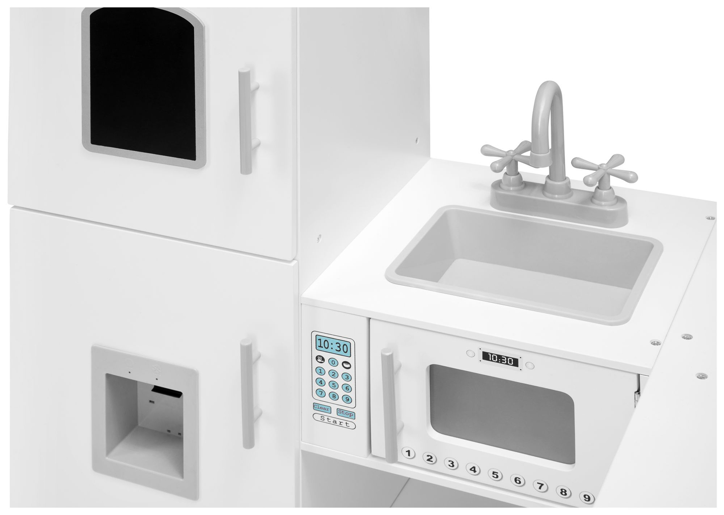 Cozinha de canto XXXL em madeira com frigorífico, forno, máquina de lavar roupa, avental e acessórios