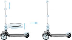 Scooter de equilíbrio de três rodas 3 em 1 HyperMotion - azul