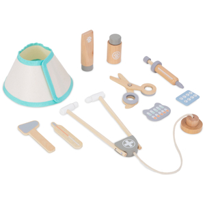 Conjunto veterinário de madeira