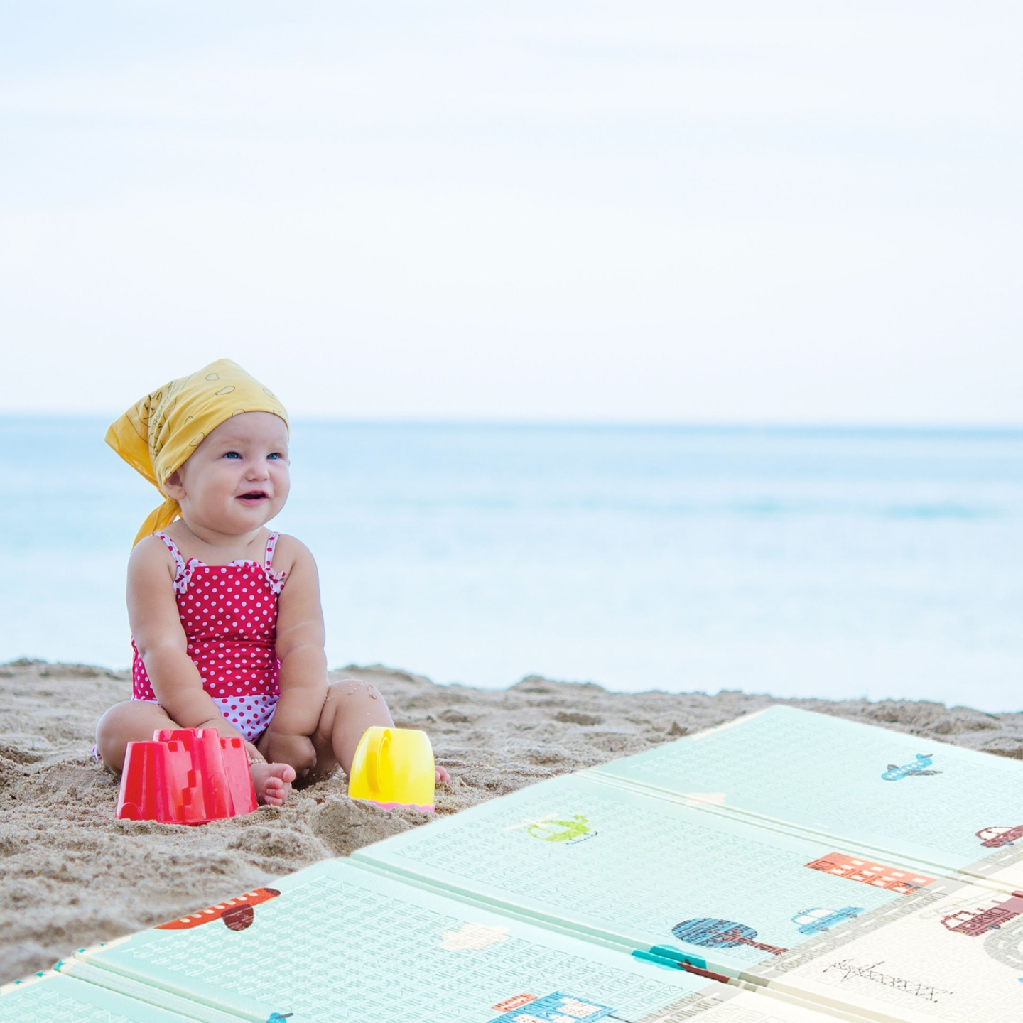 Tapete de espuma XXL dupla face - dobrável 1 CM (montanha e estrada)