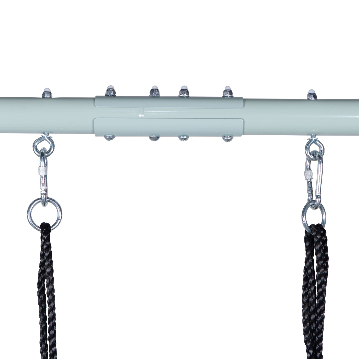 Balanço duplo de jardim com estrutura e cordas - assento e ninho de cegonha