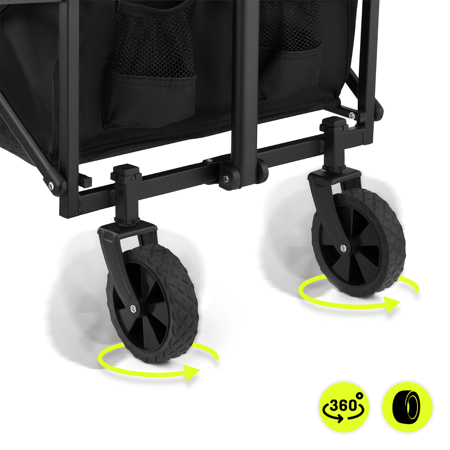 Cadeira de rodas de praia dobrável HyperMotion - preta, 80 kg