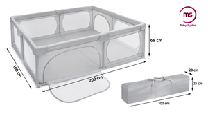 Cercadinho grande 200 cm x 160 cm - playground para crianças, piscina seca