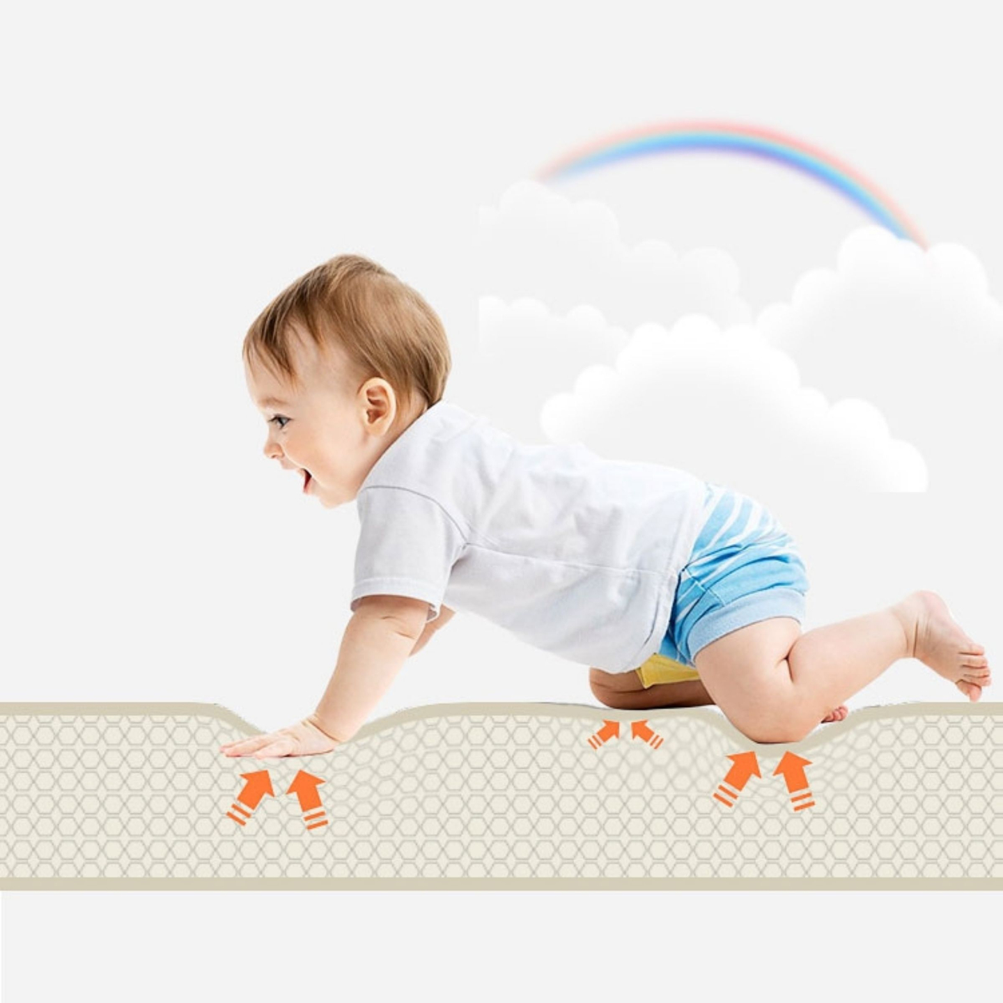 Tapete de espuma dobrável dupla face 180 x 120 x 1cm - Magic Forest/Autumn Streets - boho