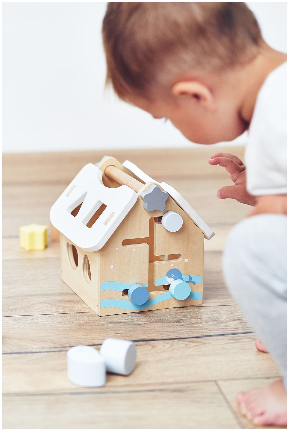 Sorter - uma casa educacional de madeira com blocos