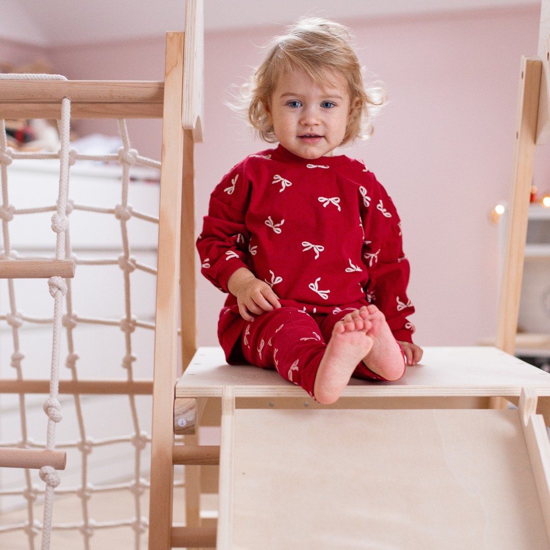 Parque infantil doméstico em madeira XL 5em1