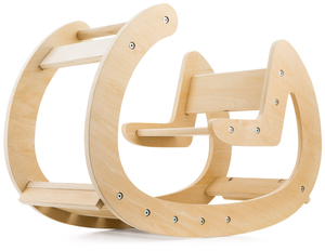 Cadeira de balanço de madeira Montessori - parque infantil - madeira natural - a partir dos 12 meses.