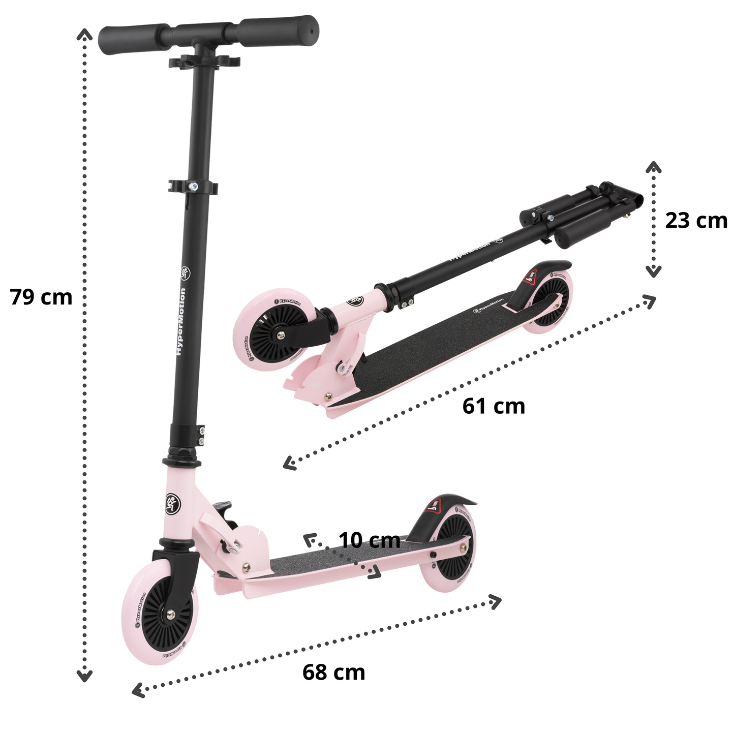Scooter de duas rodas WILLY 3-8 anos da HyperMotion - rosa